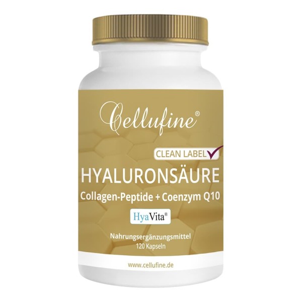 Cellufine® Hyaluronsäure mit Collagen-Peptiden und Q10, 120 Vegikaps.
